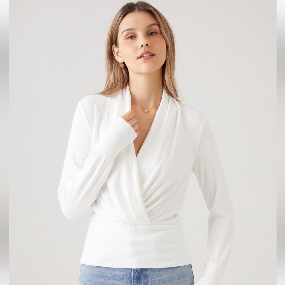 OGL Surplice Tuckable Sweatshirt Top